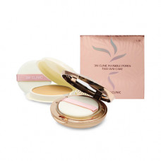 3W Clinic Пудра матирующая Invisible Pores Two Wake Cake т.23 натурально-бежевый, с запасным блоком
