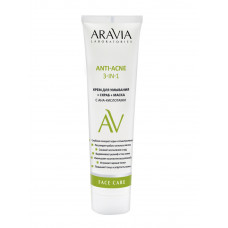 Aravia Laboratories Крем для умывания+скраб+маска с АНА-кислотами Anti-Acne 3-in-1 