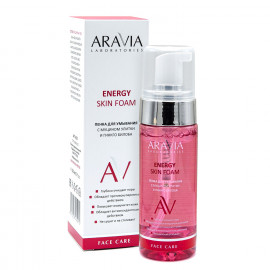 Aravia Laboratories Пенка для умывания с муцином улитки и гинго билоба Energy Skin Foam