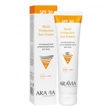 Aravia Professional Солнцезащитный увлажняющий крем для лица SPF30 Multi Protection Sun Cream 