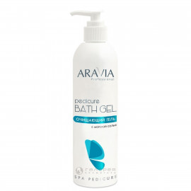 Aravia Professional Гель для ног очищающий с морской солью Pedicure Bath Gel 