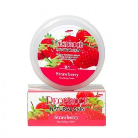 Питательный крем для лица и тела с экстрактом Клубники Deoproce Natural Skin Strawberry Cream 