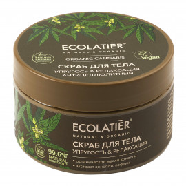 Ecolatier Green Скраб для тела антицеллюлитный Упругость&Релаксация Organic Cannabis 