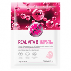 Enough Маска тканевая с витаминами для сияния кожи Real Vita 8 Complex Pro Btight Up Mask 