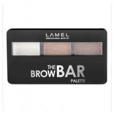 Lamel Набор для бровей, тени и воск, The Brow Bar Palette тон 402 темно-коричневый