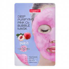 Purederm Маска кислородная Персик Deep Purifying Pink O2 Bubble Mask Peach 